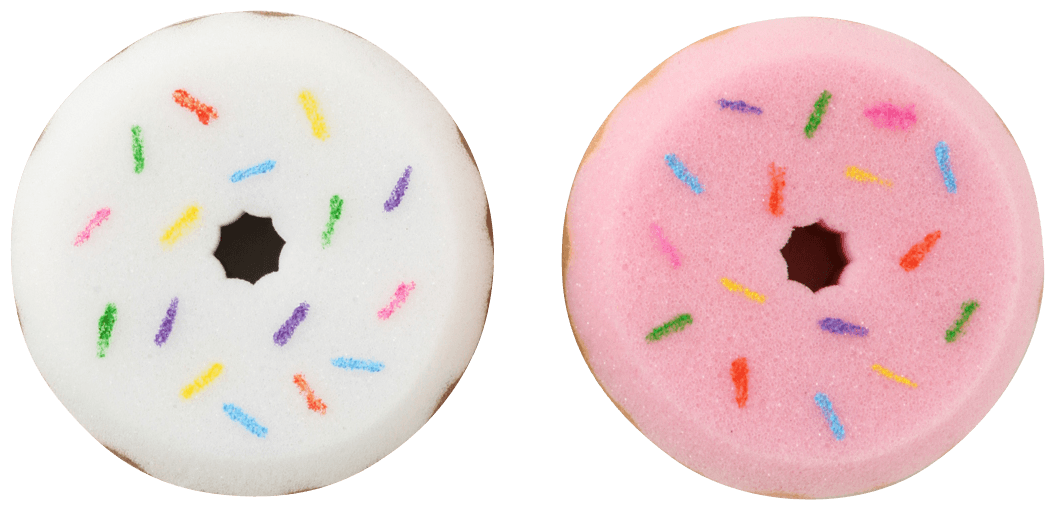 Donuts Sponge White X Pink