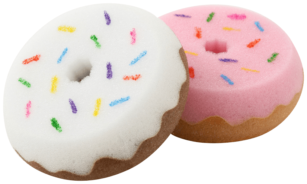 Donuts Sponge White X Pink