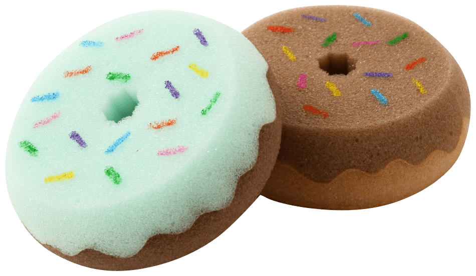 Donuts Sponge Green X Brown