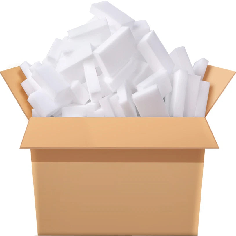 100 PCS Sponge Eraser BULK PACK Melamine Cleaning Foam 3/4" Thick Kitchen Bath