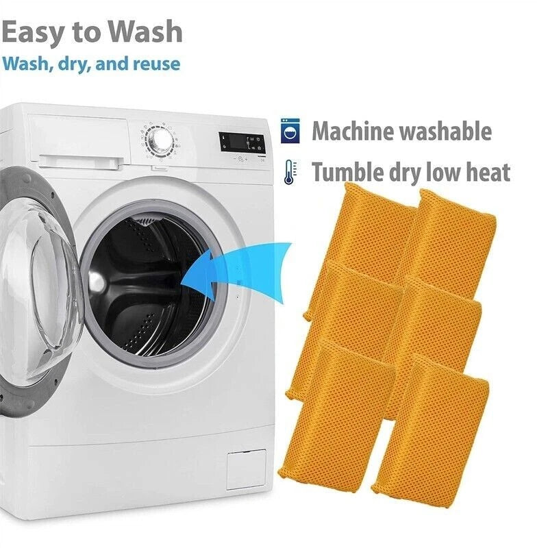 6 Pcs Ultra Soft Mesh Car Wash Sponge-Bug and Tar Remover for Cars Exterior