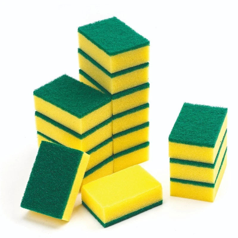 Scrub Scrubbing Sponges Kitchen Cleaning Non-Scratch Dish 2 side wholesale lot