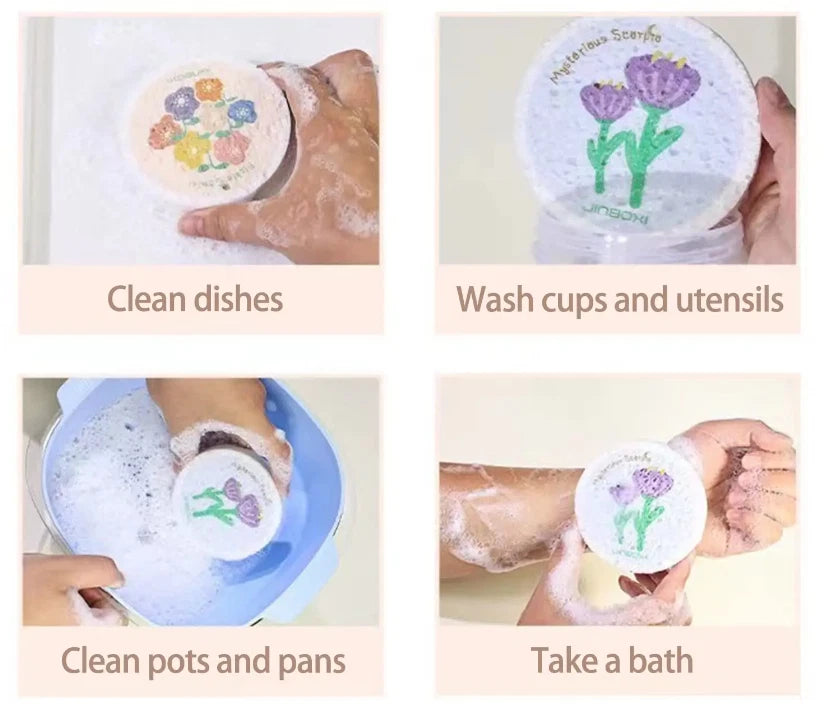 2pcs new Kitchen Cleaning Sponges for Dishes Clean Super Absorbent Multiple uses