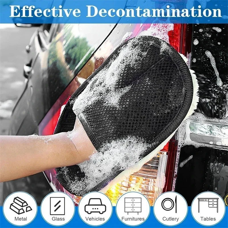 1/10pcs Car Cleaning Sponge Glove – Microfiber Wash Mitt for Car, Home & Kitchen