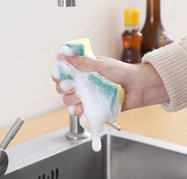 Scrub Scrubbing Sponges Kitchen Cleaning Non-Scratch Dish 2 side wholesale lot