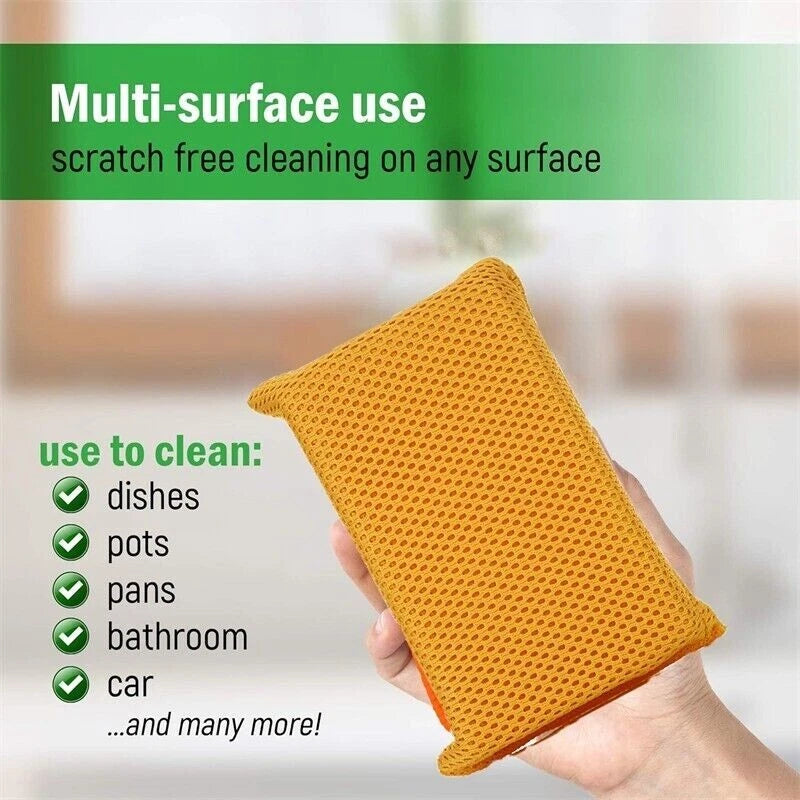 6 Pcs Ultra Soft Mesh Car Wash Sponge-Bug and Tar Remover for Cars Exterior