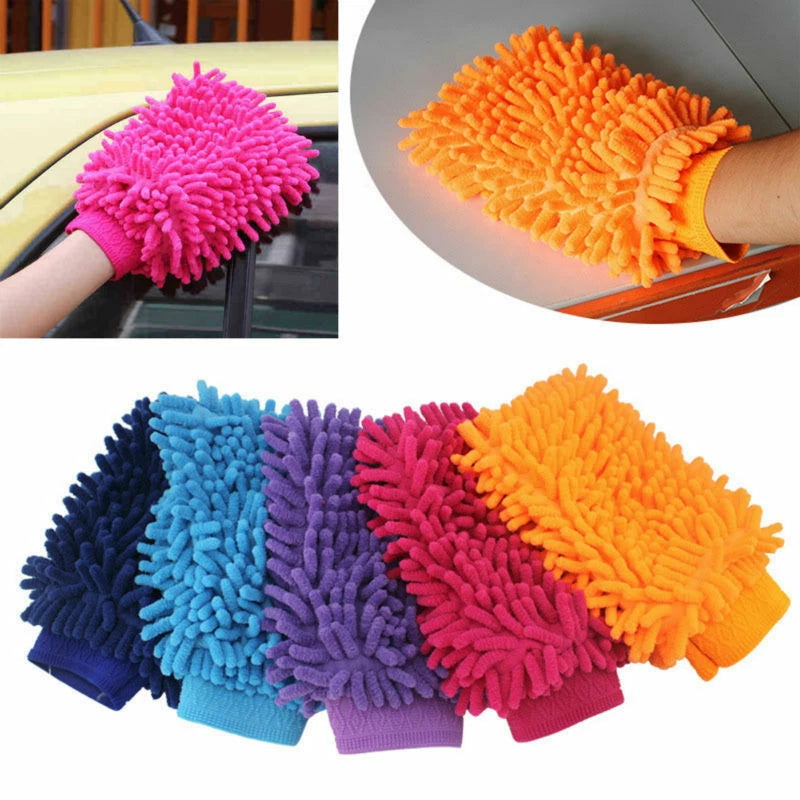 Car Cleaning Sponge Car Washing Glove Washing Glove Microfiber Hand Towel Cloth