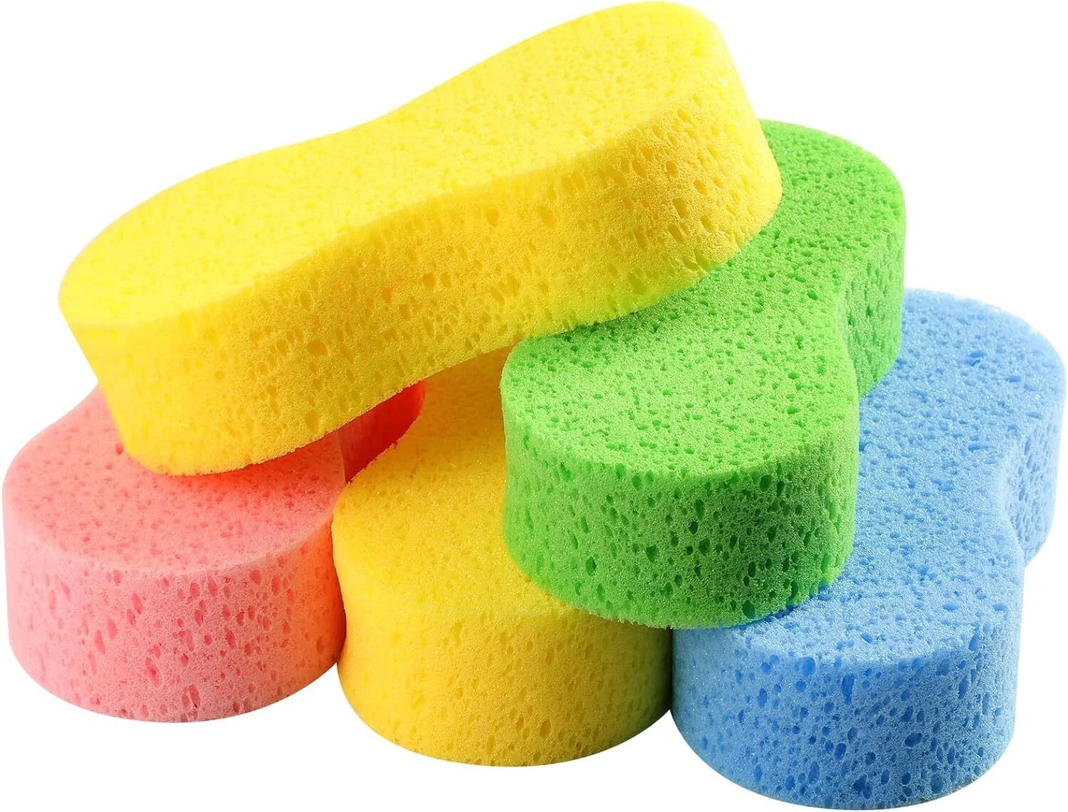5-Pack Car Wash Sponges, 9.1" X 4.3" X 2.4" Large Sponges, Extra Thick Foam Kit