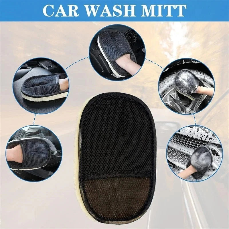 1/10pcs Car Cleaning Sponge Glove – Microfiber Wash Mitt for Car, Home & Kitchen