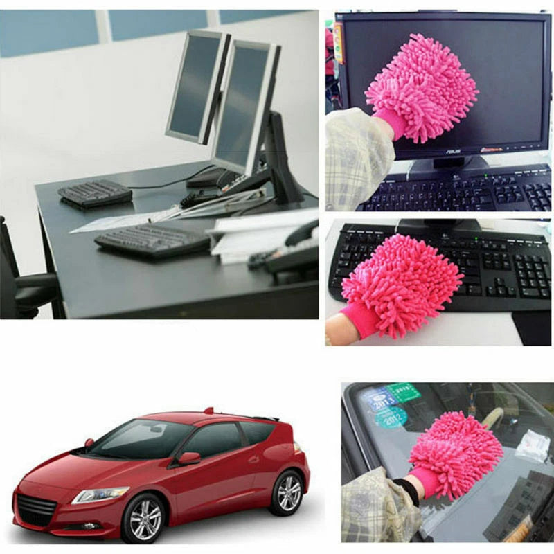Car Cleaning Sponge Car Washing Glove Washing Glove Microfiber Hand Towel Cloth