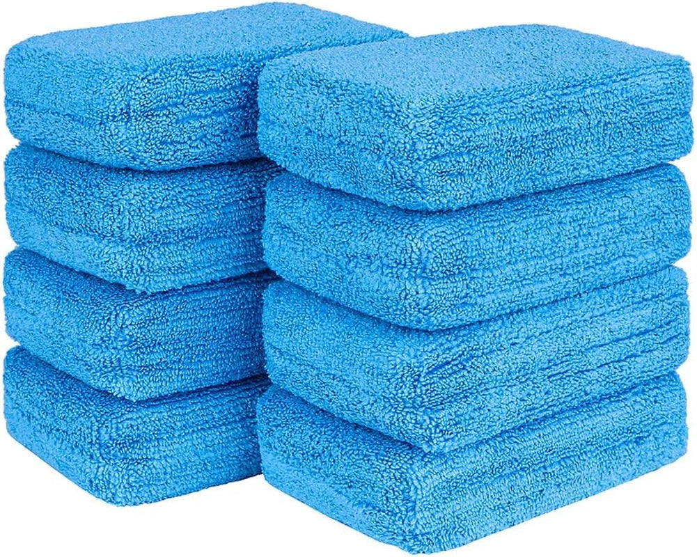 Microfiber Applicator Pads, Scratch-Free Car Wash Sponge for Cleaning, Premium W