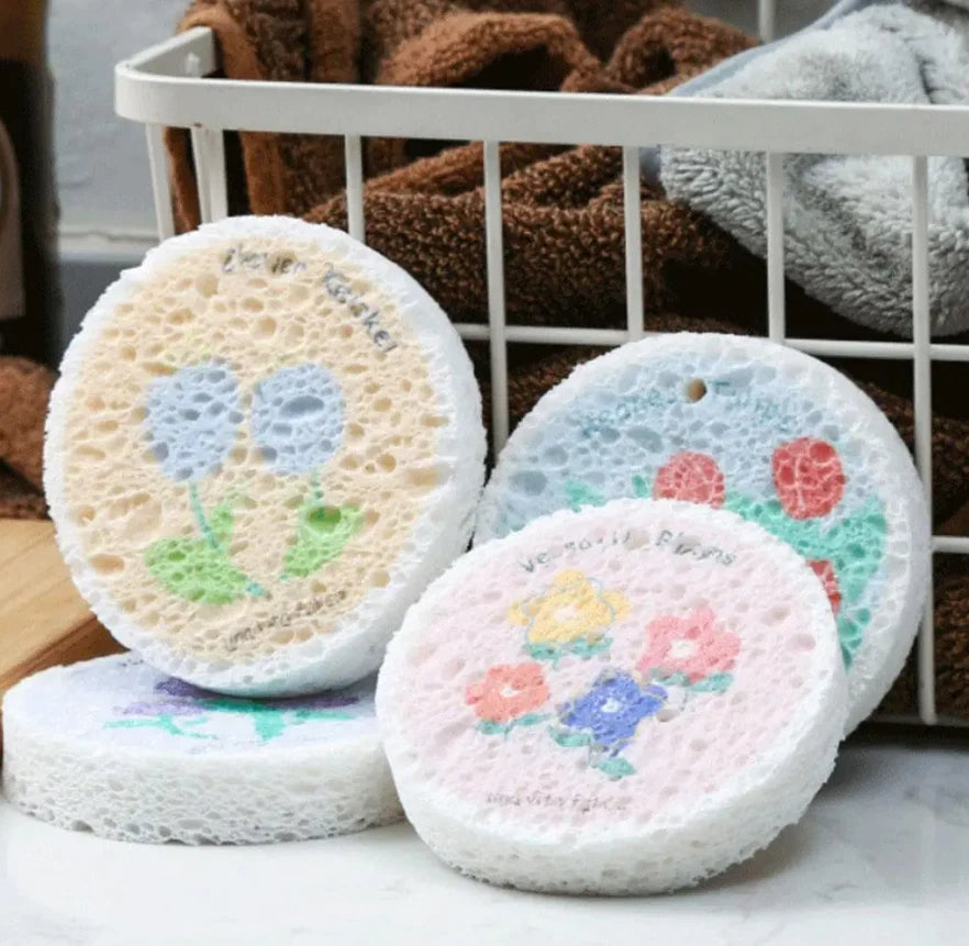 2pcs new Kitchen Cleaning Sponges for Dishes Clean Super Absorbent Multiple uses