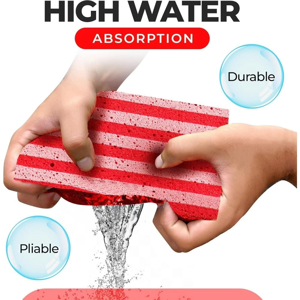 Multi-Purpose Large Cleaning Sponges 2 Pack for Car Washing Tile Grout and All
