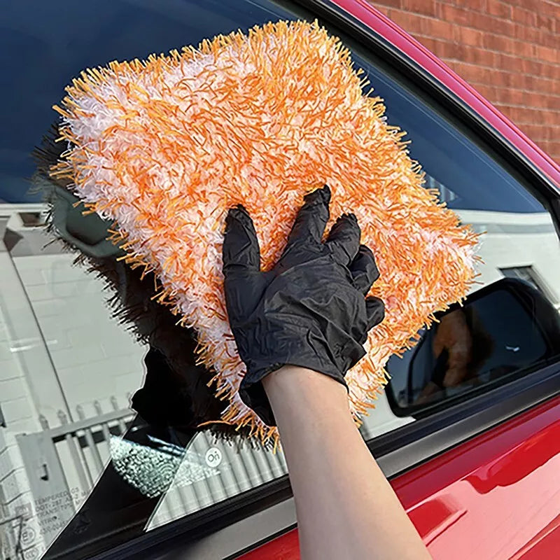 1 Pcs Jumbo Hybrid Car Wash Sponge Mitt Pad - 1500 GSM, 10"x10"
