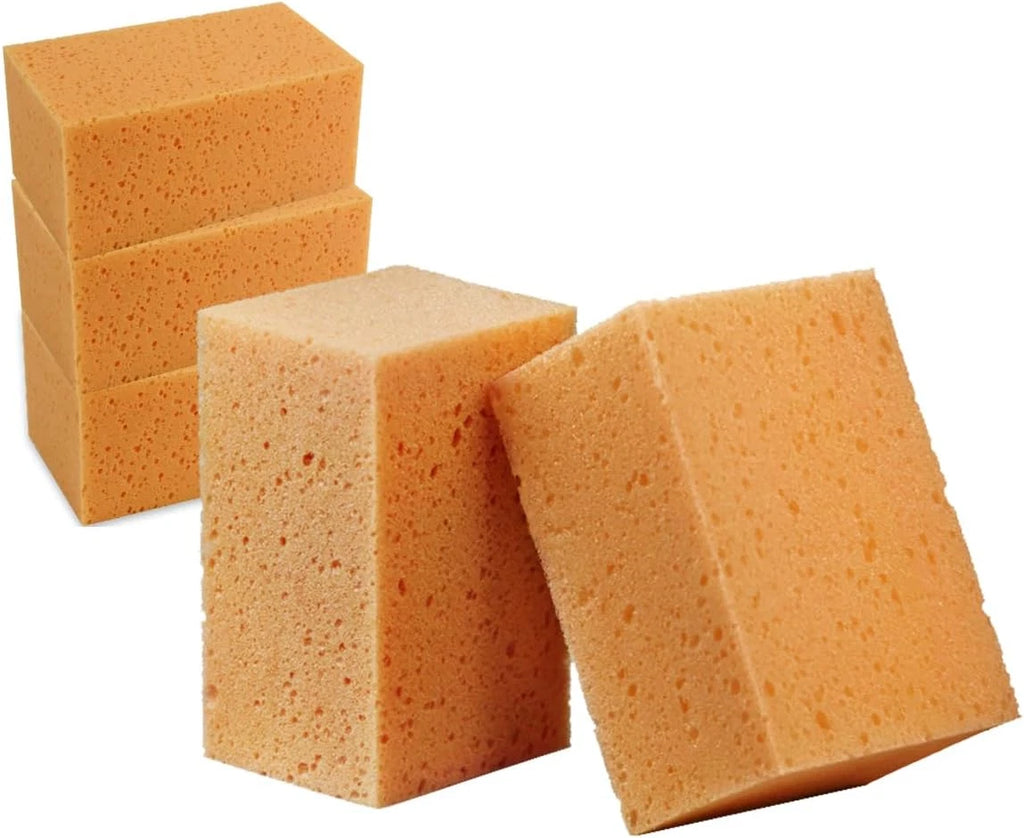 5PCS Car Wash Sponges, 8.5"×4.4"×3.5" Large Extra Soft Coral Non Scratch Sponge,