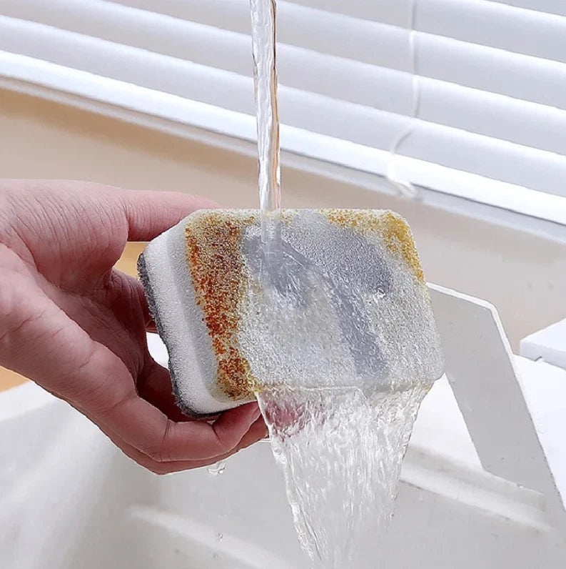 10/20/30pcs Double-Sided Sponge Wipe Gray Kitchen Cleaning Scouring Pad - NEW