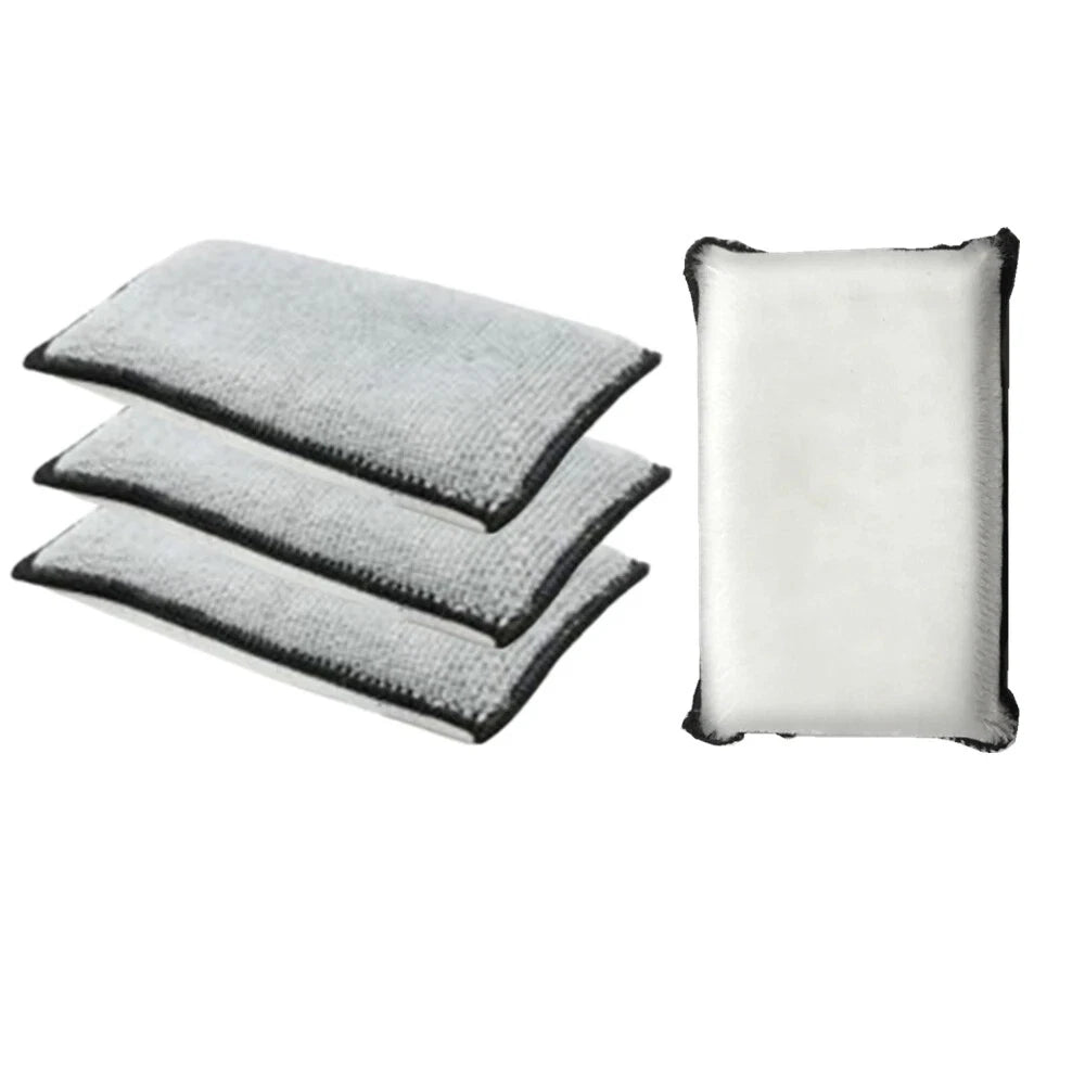 4PCS Interior Car Wash Pad Absorbent Detail Bristle Clean Scrubbing Sponge