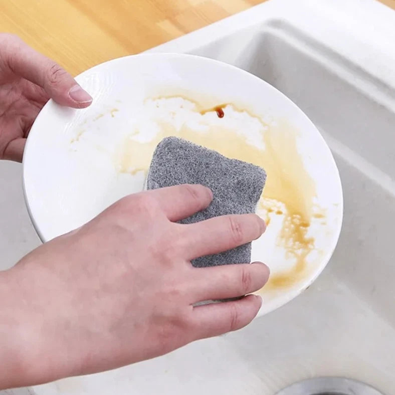 10/20/30pcs Double-Sided Sponge Wipe Gray Kitchen Cleaning Scouring Pad - NEW